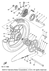 XT250LC Переднее колесо