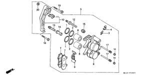 XR600R Передний суппорт