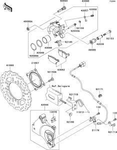 ZR750 Задний тормоз