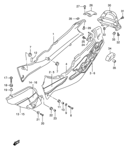 GSX-R1100 Обтекатель задний