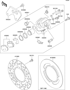  Rear brake(kx85-a3 / b3)