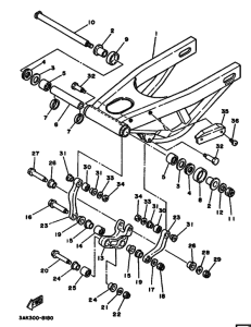 TZ250U Задний рычаг и подвеска