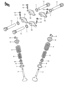KZ1000 Rocker arms / valves