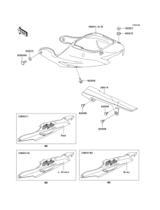 ZX900 Side covers / chain cover(zx900-e2h)