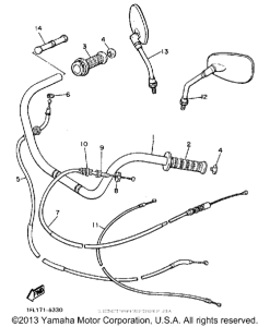 XJ700NC Handlebar-cable