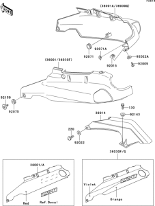 ZX1100 Side covers / chain cover(zx1100-d1)
