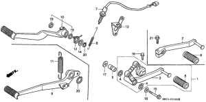  Brake pedal / change pedal