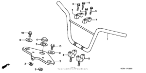 XR70R Handlebar + top bridge
