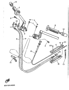 FJ1200 Steering handle. cable