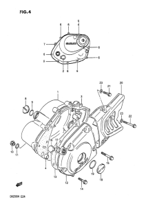 DR200 Crankcase cover ass`y  (v