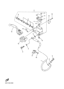 WR250F Главный тормозной цилиндр