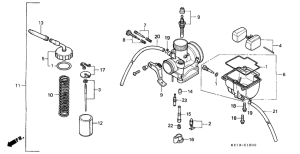MTX125 Carburetor assy