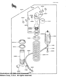 KX125 Абсорбер удавный в сборе задний