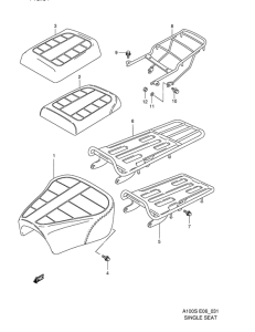 A100 Одноместное сиденье в сборе