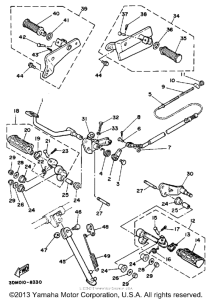XV250 Подножки