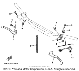 WR250Z Handle switch - lever