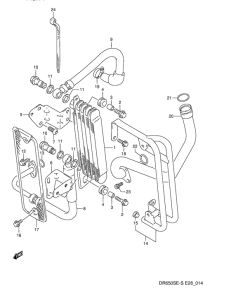 DR650 Масляный радиатор