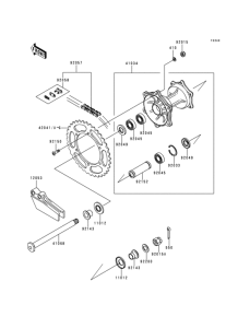 KX125 Задняя ступица колеса