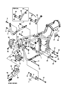 XVS1100AT XVS1100ATT Frame comp