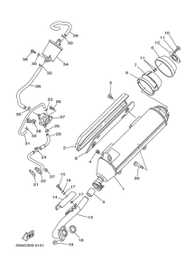 YP250 Выхлопная система