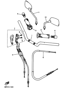 XJ400S ｽﾃｱﾘﾝｸﾞﾊﾝﾄﾞﾙ.ｹｰﾌﾞﾙ