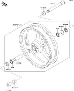 ZX636 Переднее колесо