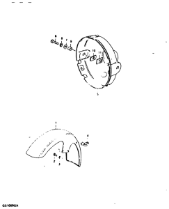 GS1000 Front fender - headlamp housing