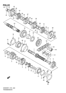 GSX650F Трансмиссия