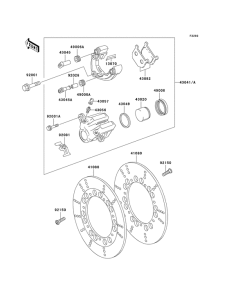 KZ1000 Передний суппорт
