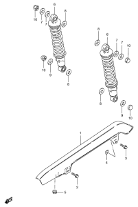GS125 Chain case - shock absorber