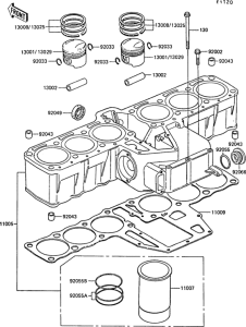ZG1300 Цилиндр и поршни