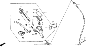 CR125R Fr. brake master cyl. 90-91
