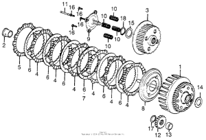 CB550 Сцепление