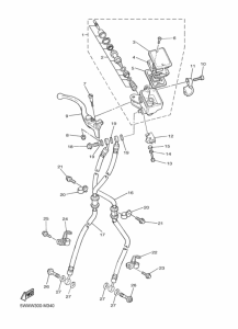 XJR1300C Главный тормозной цилиндр