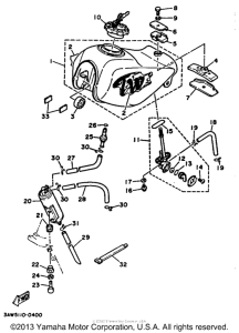 TW200AC Топливный бак