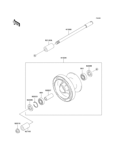 VN400 Переднее колесо