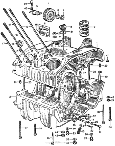 CB77 Upper & lower crankcase