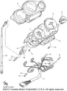 YZF600RPC Приборы