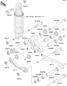 ZX1100 Задняя подвеска