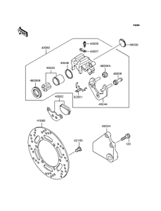 BJ250 Задний тормоз