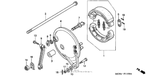CB750 Задний тормоз