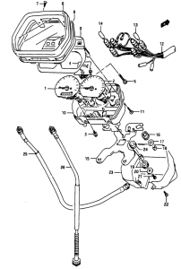 TV50 Спидометр-тахометр