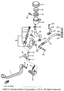FJ1200TC Задний торм цилиндр