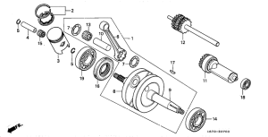 MT50F Crankshaft / piston