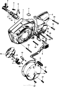 SS125 Крышка картера левая