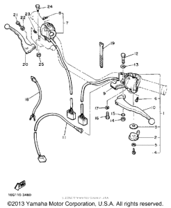 XJ650LK Handle switch-lever