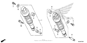 VT750C2B Rear shock absorber (2)