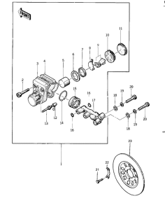 KZ400 Передний суппорт