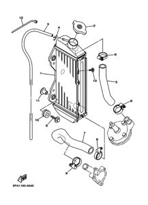 YZ85 Радиатор и шланг