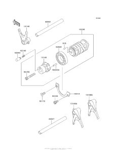 EJ800 Валы и вилки переключения передач